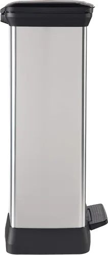 Vista 13 de Curver Tapa en acero inoxidable como acabado, reciclaje perfecto para uso doméstico en interiores para eliminación de basura, 50 litros, metálico