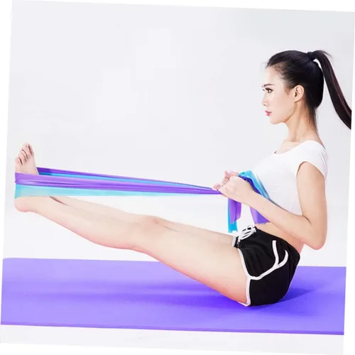 Vista 6 de Yardwe Cinturón de estiramiento para ejercicio, 8 unidades, para entrenamiento, yoga, bandas de resistencia, deportes, fitness, elástico