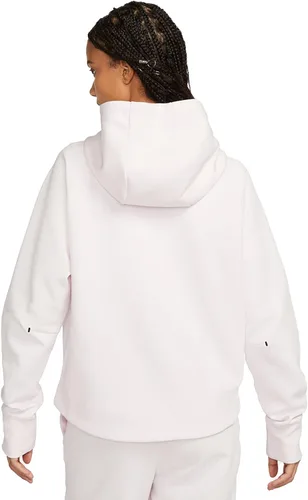Vista 2 de Nike Sportswear Tech - Sudadera con capucha y cremallera completa para mujer, Rosa perlaNegro