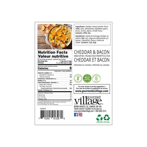 Vista 2 de Gourmet Village Baked DIP Mix – Cheddar & Bacon