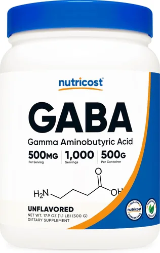 Vista 6 de Nutricost Polvo puro GABA (ácido gamma aminobutírico) (17.64 oz/1.1 libras) (paquete de 2)