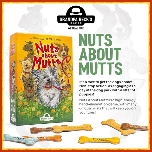 Vista 3 de Grandpa Beck's Games Nuts About Mutts - Juego de cartas de eliminación de manos para la familia, para niños, adolescentes y adultos, de The Creators