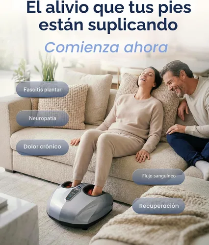 Vista 3 de MIKO máquina masajeadora de pies con amasado profundo, compresión, Shiatsu y calor para fascitis plantar, neuropatía - Se adapta hasta talla 12