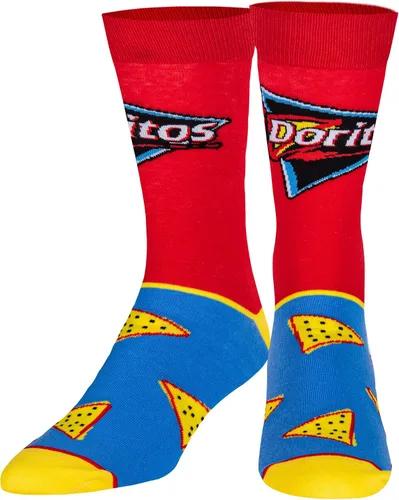 Vista 2 de Odd Sox, Calcetines divertidos para hombre, aperitivos de nachos, doritos, gueos, estampados Funyun