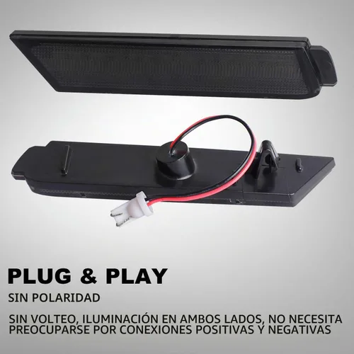 Vista 4 de Lámparas de reflector de marcador lateral LED de lente ahumada para parachoques delantero compatibles con Chevy Camaro ámbar 2010 a 2015 - Paquete