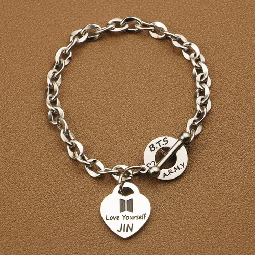 Vista 4 de ARETIS Kpop Bangtan - Pulsera para niños con texto en inglés "Be the best J-HOPE" JIMIN JK RM SUGA V, regalo de Bangtan Boys Lover, regalo