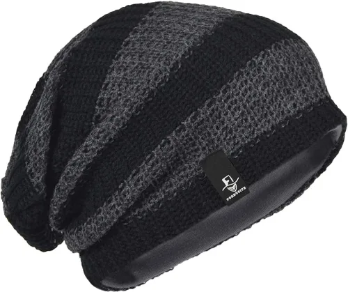 Vista 43 de FORBUSITE Gorro de punto largo holgado para hombre para verano e invierno, de gran