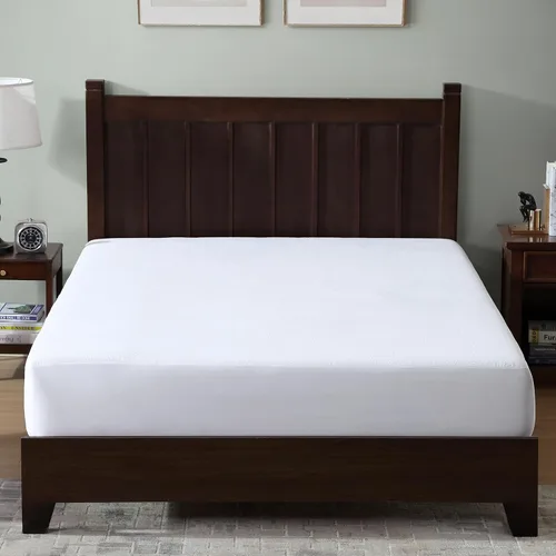 Vista 7 de Cleva Home Protector de colchón 100% impermeable, bolsillos profundos que se adaptan a hasta 18 pulgadas, funda de rizo suave y transpirable sin