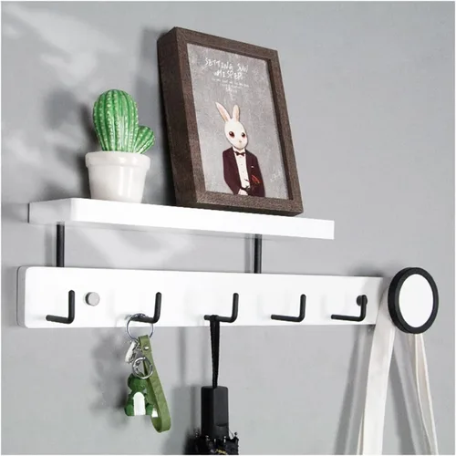 Vista 5 de Ganchos para colgar abrigos de pared, ganchos de entrada para abrigos, ganchos de madera, organizador de ropa, perchero para dormitorio, armarios