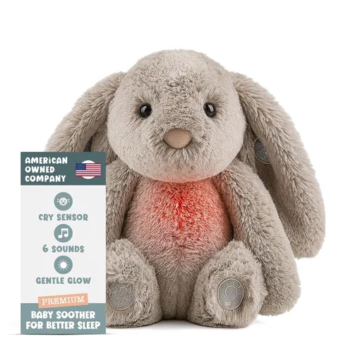 Vista 8 de Gemma Joy Calmante de Sueño para Bebé Oso Marrón para Bebé – Animal de Peluche con Latido Cardíaco Activado por Llanto – Calmante de Cuna Recargable