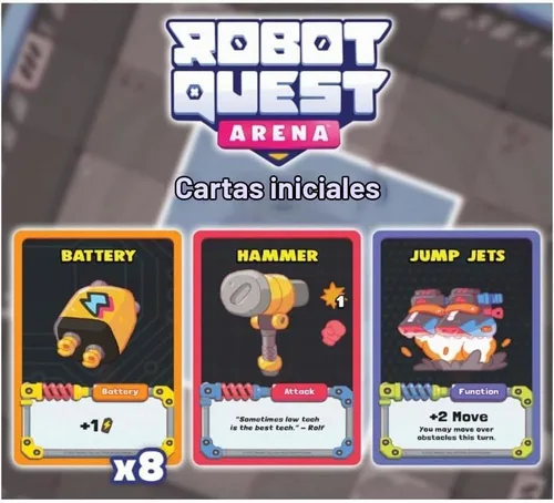 Vista 7 de Wise Wizard Games: Robot Quest Arena Juego de mesa de construcción de cubiertas