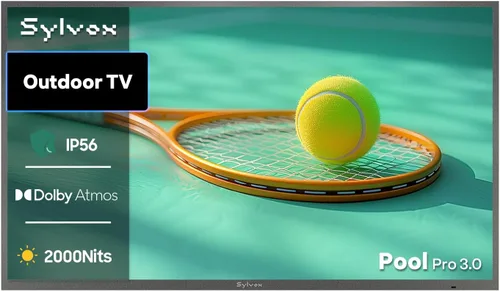 Vista 17 de SYLVOX Outdoor TV, 43" Full Sun Outdoor TVs, Premium 2000 Nit, Waterproof