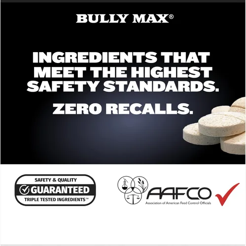 Vista 6 de Comprimidos masticables Bully Max 2 en 1 para construcción muscular para perros - Vitaminas y suplementos para cachorros y perros, suplementos