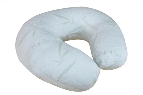 Vista 3 de All American Collection Almohada de viaje de bambú de bambú de poliéster suave cómoda de felpa suave para mamá bebé niño pequeño
