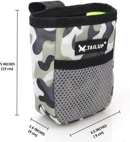 Vista 2 de Bolsa de golosinas para perros, bolsa de entrenamiento de golosinas, bolsa de aperitivos para mascotas, fácil de transportar, clip para cinturón