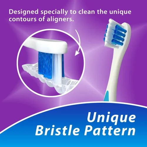 Vista 5 de BrightWorks Aligner Brush (paquete de 3) limpia de forma segura y eficaz alineadores, retenedores, protectores bucales y protectores nocturnos.
