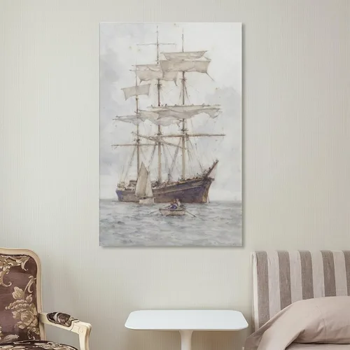 Vista 7 de Master Making Ready to Sail-Henry Scott Tuke Artworks Canvas Poster Room Aesthetic Wall Art Prints Home Modern Decor Gifts Framed-unframed