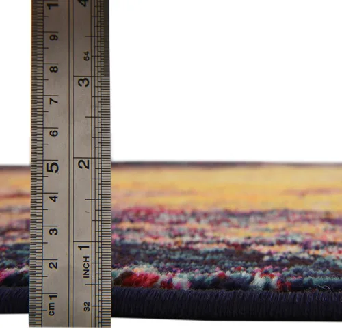 Vista 2 de Unique Loom Jardin Collection - Alfombra para múltiples áreas, abstracta, vibrante., Polipropileno, Multi/azul marino.