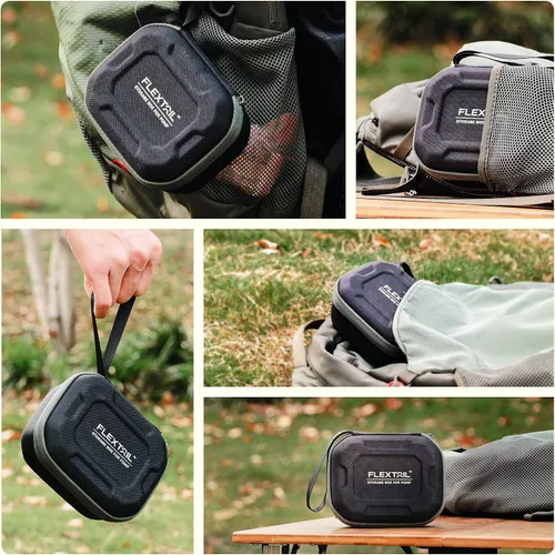 Vista 6 de FLEXTAILGEAR Estuche portátil para bomba de aire, material rígido de polipropileno, compatible con bomba pequeña X/Tiny pump 2X/Tiny Pump 3x/Max
