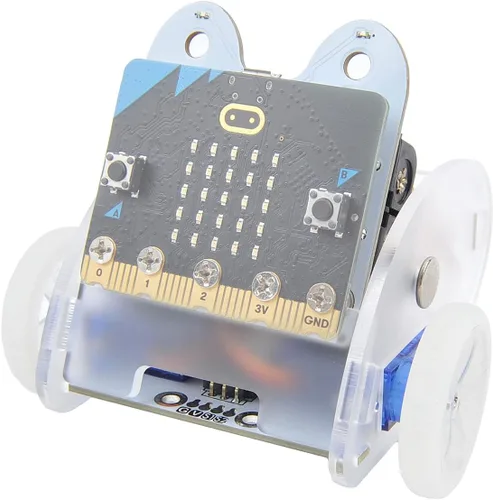 Vista 8 de ELECFREAKS - Anillo de microbit: accesorios para coche, paquete de sensores con módulo de seguimiento y barra de luz LED para anillo de microbit