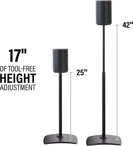 Vista 2 de Sanus WSSE1A2-B2 - Soportes para altavoces de altura ajustable para Sonos Era 100™ (par)
