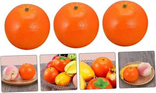 Vista 7 de HOMSFOU 4 unids Artificial Frutas Ventana Plástico Alimentos Artificiales Decorativas Para Sala Alimentos Artificiales Foto Accesorios Decorativos