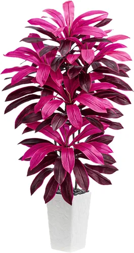 Vista 24 de Árbol de Dracaena artificial, plantas artificiales de 5 pies, maceta Verde-negro Pot