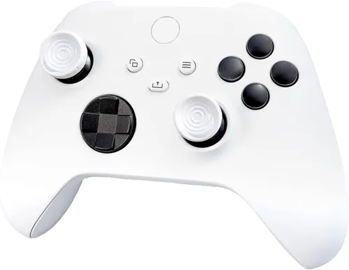 Vista 6 de KontrolFreek CQC Rush para Xbox One y Xbox Series X Controller Pulgares de rendimiento 2 cóncavos de altura media Blanco