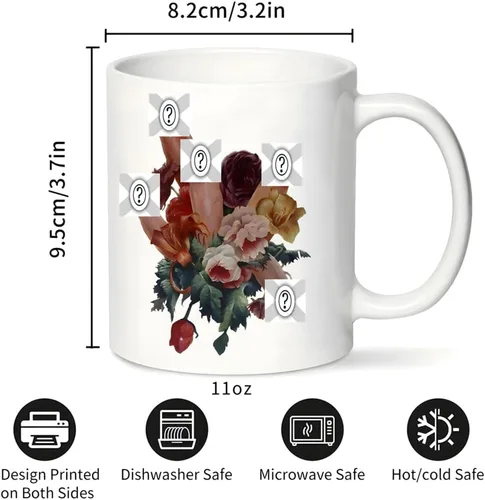 Vista 6 de Taza de café divertida con mensaje oculto, regalo de elefante blanco para adultos, taza de café de cerámica de ramo feo, idea de regalo hilarante