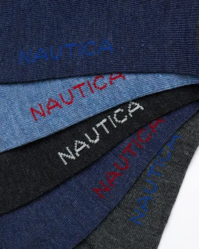 Vista 3 de Nautica Men's Dress Socks - Solid Crew Socks (10 Pack)