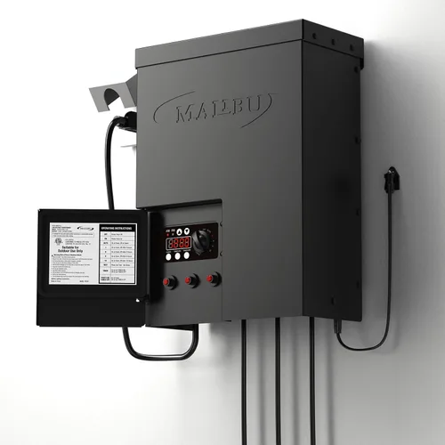 Vista 9 de Transformador de paisaje de bajo voltaje de 600 W, transformador resistente a la intemperie para exteriores de 120 V CA a 12 V CA con sensor