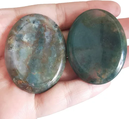 Vista 13 de Piedra calmante para el pulgar, en forma de gota, para relajar el estrés y curación con cristal Reiki, cabe en la palma de la mano