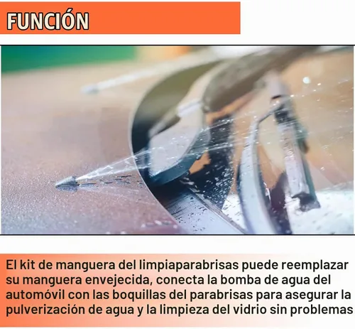 Vista 5 de Manguera universal de líquido de lavadora de 13 pies con 30 conectores de manguera, kit de manguera para limpiaparabrisas de automóvil