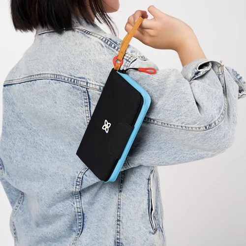 Vista 53 de Sherpani Tulum, cartera grande de nailon con cremallera alrededor, cartera con tarjetero organizador para mujer