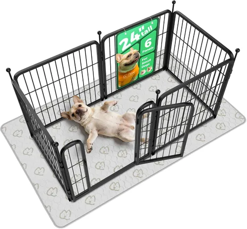 Vista 107 de FXW Rollick - Corralito para perros para patio, campamento con casa rodante, patentado, 24 pulgadas, 2 paneles Fácil instalación, resistente