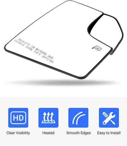 Vista 8 de Espejo lateral del pasajero compatible con F150 2015 2016 2017 2018 2019 2020 F150 de lado derecho con espejo de punto ciego reemplazar FL3Z17K707A