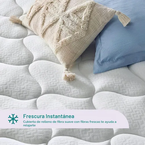 Vista 5 de Sleep Innovations Cooling Comfort - Cubrecolchón de espuma viscoelástica con gel de doble capa, 4 pulgadas, tamaño individual, cubierta tipo pillow