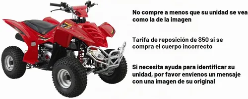 Vista 2 de Plástico para parachoques delantero RedCap ATV Quad para RedCat VX 150cc, Baja 90, Roketa, Yamoto 250cc, 110cc, 125cc (Negro)