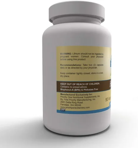 Vista 5 de Priority One Vitaminas H2PLX 90 cápsulas vegetarianas – Fórmula especializada de apoyo inmunológico con litio, extracto de melisa y otros nutrientes
