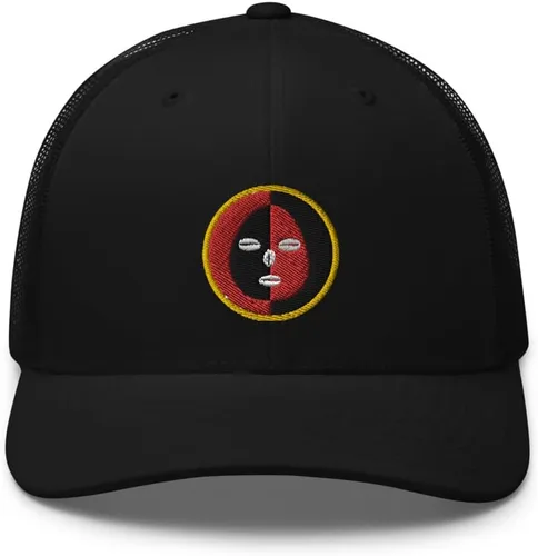 Vista 2 de RIVEMUG Eleggua - Gorra de camionero curvada con corona media, ajustable, elegua santeria