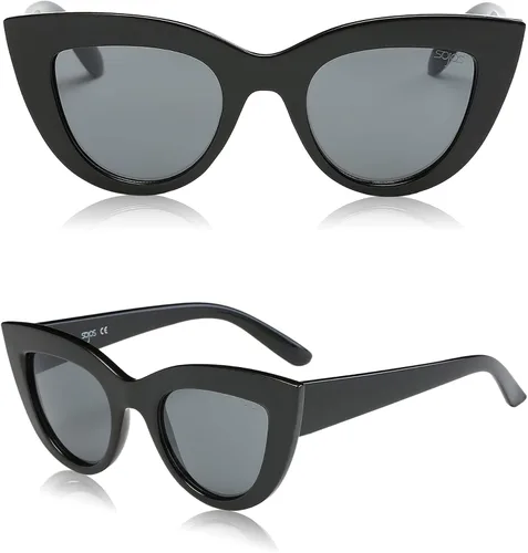 Vista 4 de SOJOS Paquete de 2 lentes de sol retro vintage Cateye para mujer lentes de espejo UV400 SJ2939