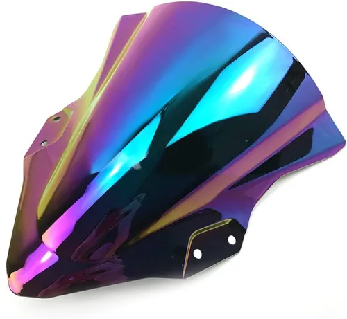 Vista 6 de Parabrisas negro compatible con Kawasaki Ninja 400 2019 2020 2021 2022 Deflector de viento para parabrisas ABS