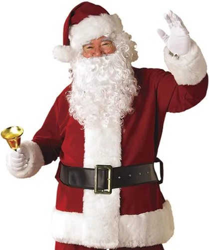 Vista 2 de Rubie 's Regal Crimson traje de Papá Noel con Guantes