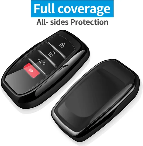 Vista 3 de Tukellen Funda suave para llavero Toyota para Camry 2025 Land Cruiser 2019-2025, Sienna Venza Hilux Fortuner 2021-2025 Highlander Tundra Corolla