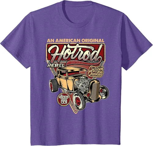 Vista 39 de Camiseta vintage Hot Rod Speed and Power para hombre Asphalt Grey