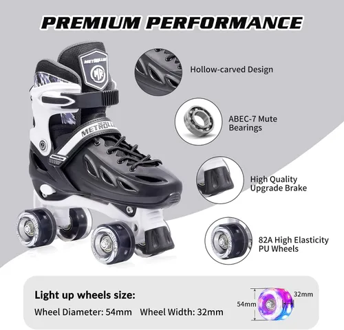 Vista 4 de METROLLER Patines en línea para niñas y niños, mujeres, hombres