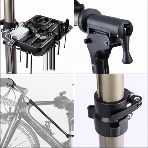 Vista 4 de CXWXC - Soporte de mantenimiento y reparación para bicicleta (aleación de aluminio, altura ajustable)