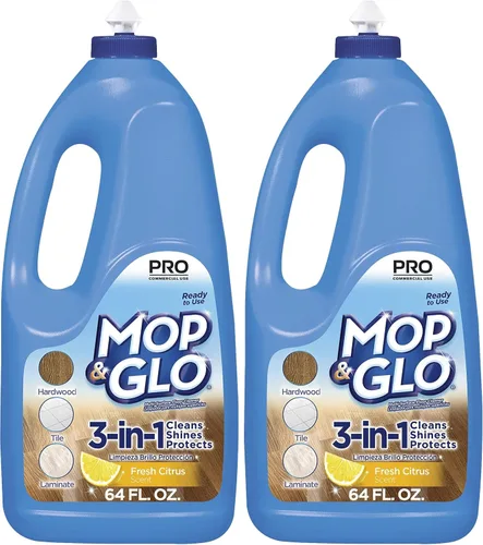 Vista 8 de Mop & Glo Limpiador profesional de pisos multisuperficie, aroma cítrico fresco, 64 onzas