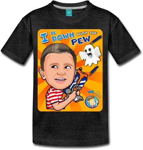 Vista 3 de FGTeeV - Camiseta de manga corta con el Pew para niños, Juvenil L