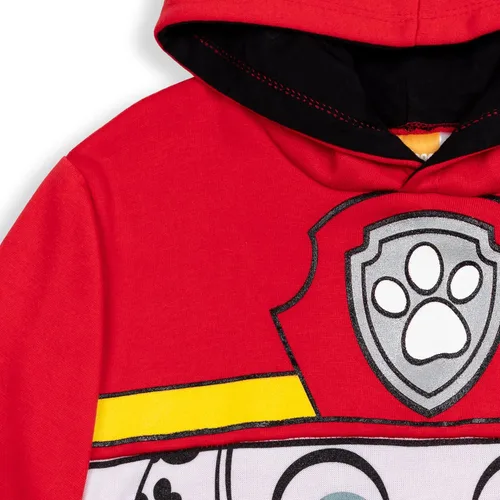 Vista 4 de Paw Patrol Chase Marshall Rubble Zuma - Sudadera con capucha de forro polar para niños pequeños, Metálico